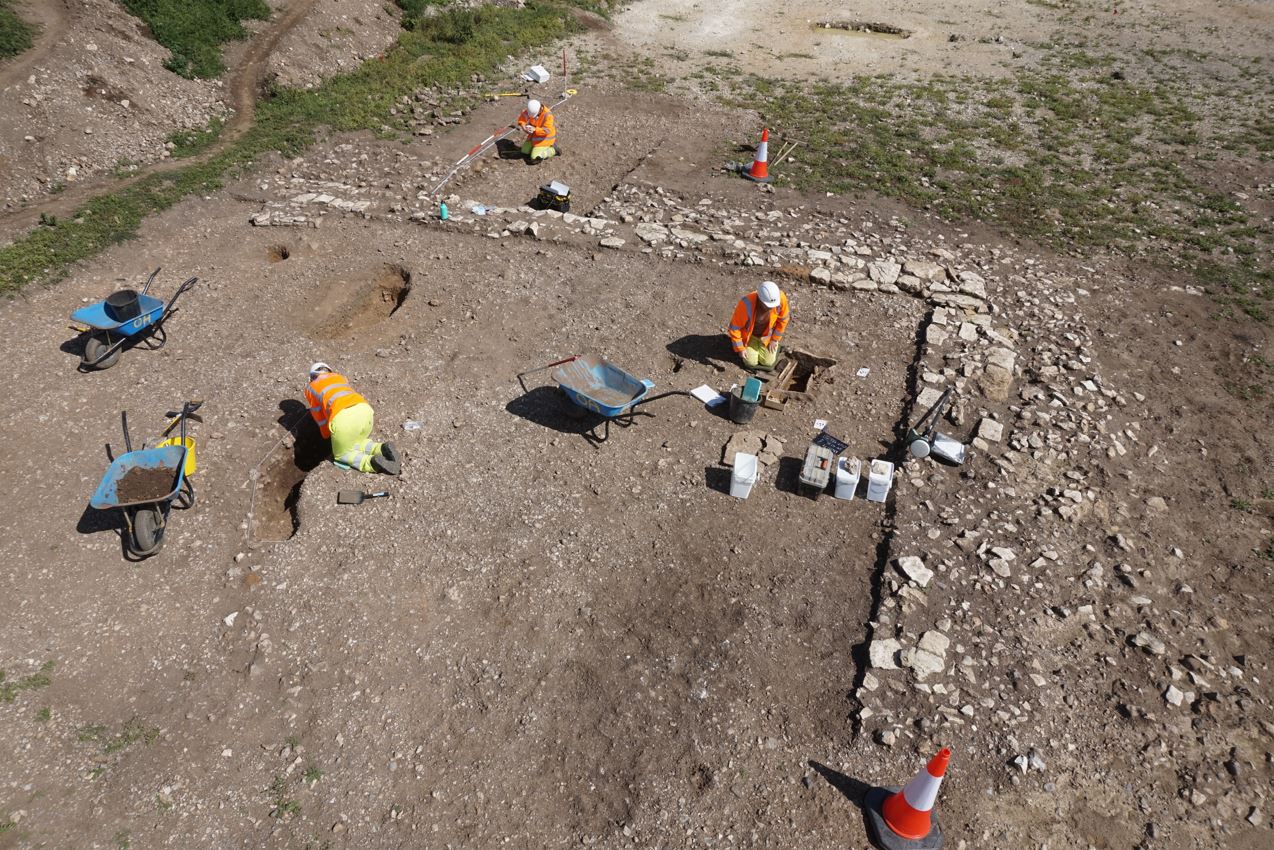 Burial Excavation within a Roman building